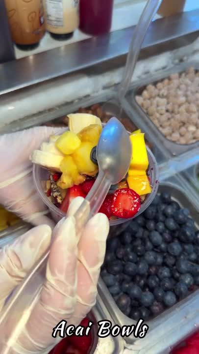 Açaí bowl in the making, from our Instagram